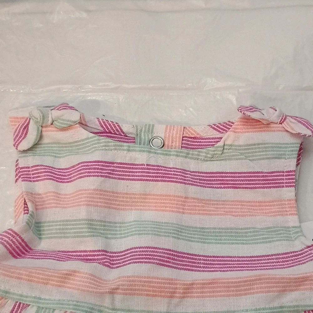 Carter's 2 Piece Striped Sleeveless Casual Dress 0-3 Months
